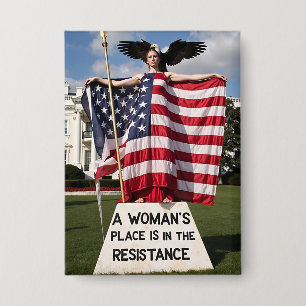 Politischer Protest der Frauen Button