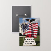 Politischer Protest der Frauen Button (Vorderseite/Rückseite)