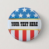 Politischer USA-Flaggen-Knopf Button (Vorderseite)