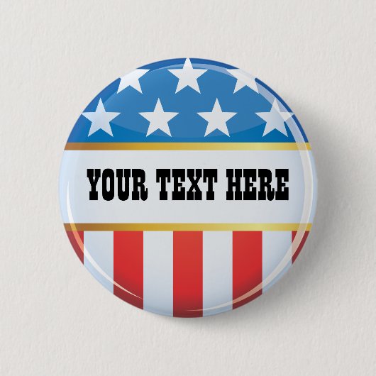 Politischer USA-Flaggen-Knopf Button (Vorderseite)