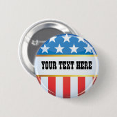 Politischer USA-Flaggen-Knopf Button (Vorne & Hinten)