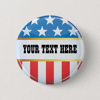 Politischer USA-Flaggen-Knopf Button