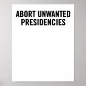 Politischer Widerstand Kunst - Unerwünschtes Präsi Poster (Vorne)