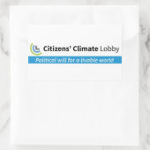 Politischer Wille Rechteckiger Aufkleber (Tasche)