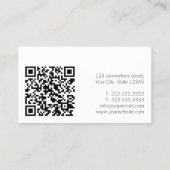 Politischer Wissenschaftler QR Code Simple Schlich Visitenkarte (Rückseite)