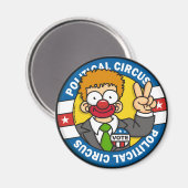 Politischer Zirkus Magnet (Vorderseite/Rückseite)