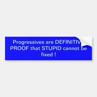 Politisches Anti-progressives Autoaufkleber