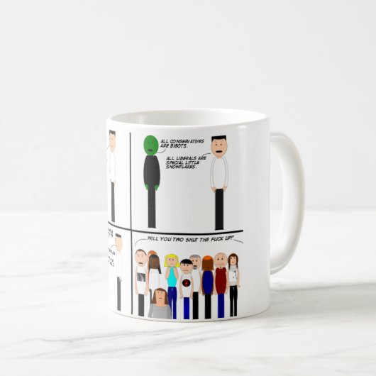 Politisches Comic Kaffeetasse (VorderseiteRechts)