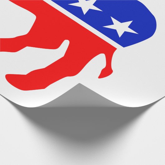 Politisches Emblem des demokratischen Party (Donke Geschenkpapier (Ecke)