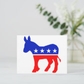 Politisches Emblem des demokratischen Party (Donke Postkarte (Stehend Vorderseite)