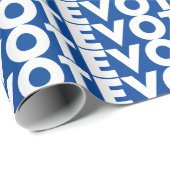 Politisches Geschenk für Blau und Weiß Geschenkpapier (Rolleneckpunkt)