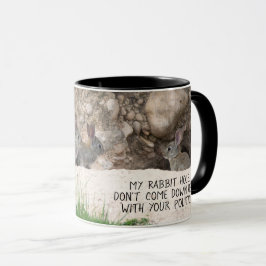 Politisches Kaninchen Hole Bunny Foto Politischer  Tasse