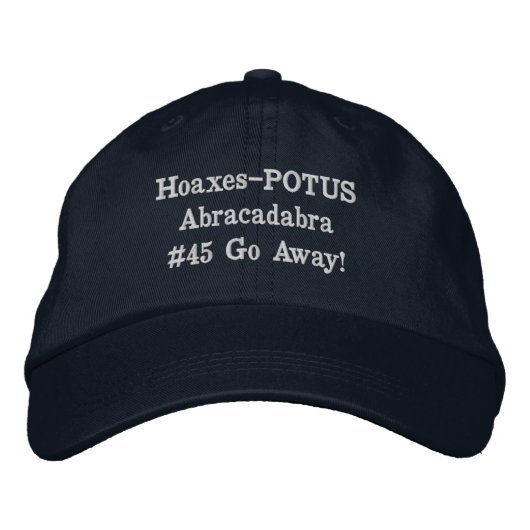 Politisches Lachen #45 Bestickte Baseballkappe (Vorderseite)