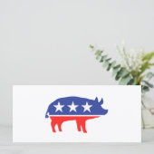 Politisches Party Pig Mascot (Stehend Vorderseite)