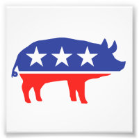Politisches Party Pig Mascot