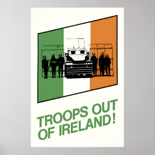 Politisches Plakat Irland Zieht die Truppen aus Ir