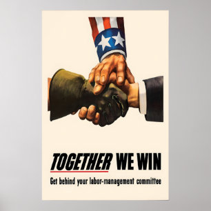Politisches Plakat USA Labor-Management Committee