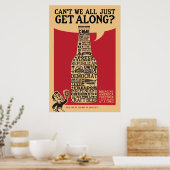 Politisches Poster "Get Along" (Küche)