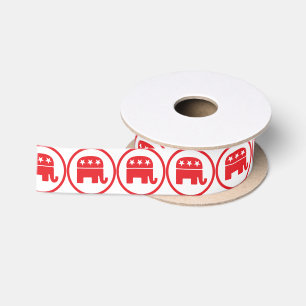 Politisches Symbol des republikanischen Party (Ele Satinband