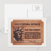 Politisches Ticket Postkarte (Vorne/Hinten)