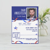 Politisches Treffen und Einladung mit Foto (Stehend Vorderseite)