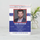 Politisches Treffen und Einladung mit Foto (Stehend Vorderseite)