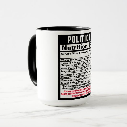 Polititiker Funny Gift Tasse (Vorderseite Links)