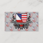 Politur-Amerikanische Schild-Flagge Visitenkarte (Rückseite)