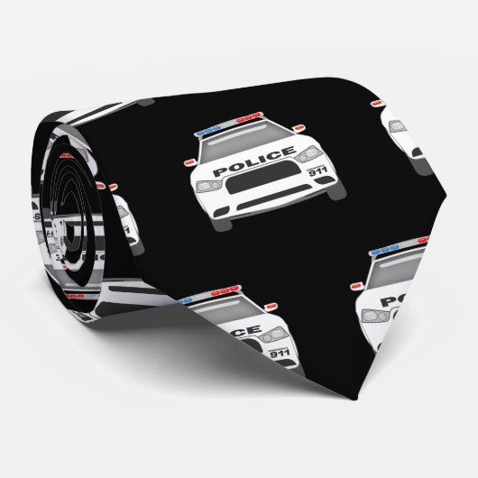 Polizei 911 Men’s Tie Krawatte (Gerollt)