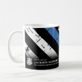 Polizei-Abteilung Thin Blue Line Logo Kaffeetasse (Links)