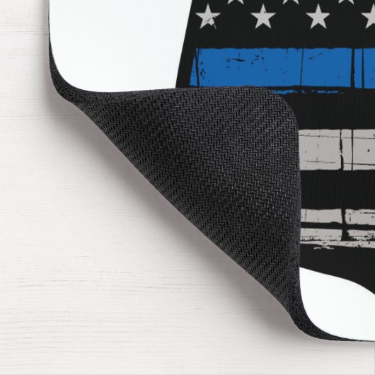 Polizei-Abzeichen-blaue Linie Mousepad (Ecke)