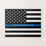 Polizei-addieren dünne Blue Line-amerikanische Puzzle<br><div class="desc">Dieses überwachen dünne blaue Linie Puzzlespieleigenschaften eine Schwarzweiss-Polizei polizeilich,  die dünne blaue Linie amerikanische Flagge personifizieren,  indem sie Beispielnamen durch den Namen Ihres eigenen Offiziers ersetzt. Macht ein großes Geschenk.</div>