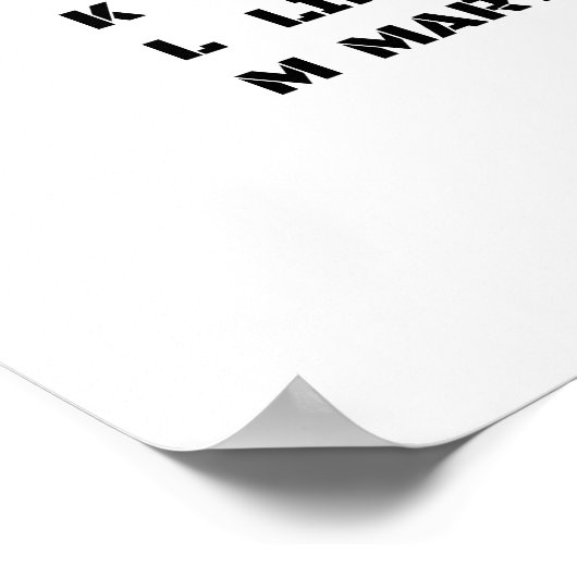 Polizei Alphabet Von Adam bis Zebra Poster (Ecke)