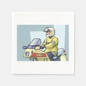 Polizei auf einem Motorradpapier Napkins Serviette (Vorderseite)