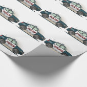 Polizei-Auffänger-Auto-Polizist-Auto Geschenkpapier (Ecke)