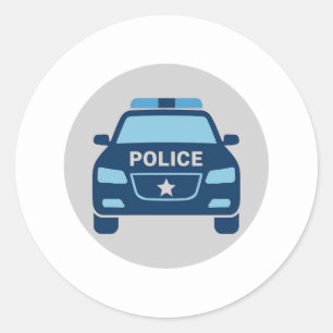 Polizei Auto Frontansicht Aufkleber