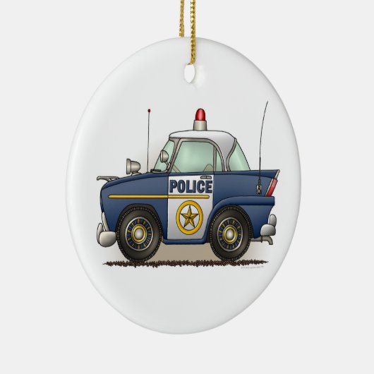 Polizei-Auto-Polizei Crusier Keramikornament (Rechts)
