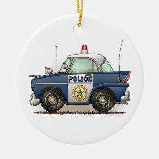 Polizei-Auto-Polizei Crusier Keramikornament
