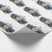 Polizei-Auto-Polizei Crusier Polizist-Auto Geschenkpapier (Ecke)
