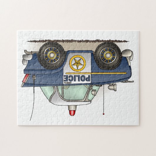 Polizei-Auto-Polizei Crusier Polizist-Auto Puzzle (Horizontal)