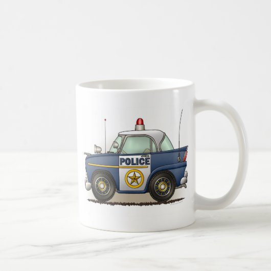 Polizei-Auto-Polizei Crusier Polizist-Auto-Tasse Kaffeetasse (Rechts)