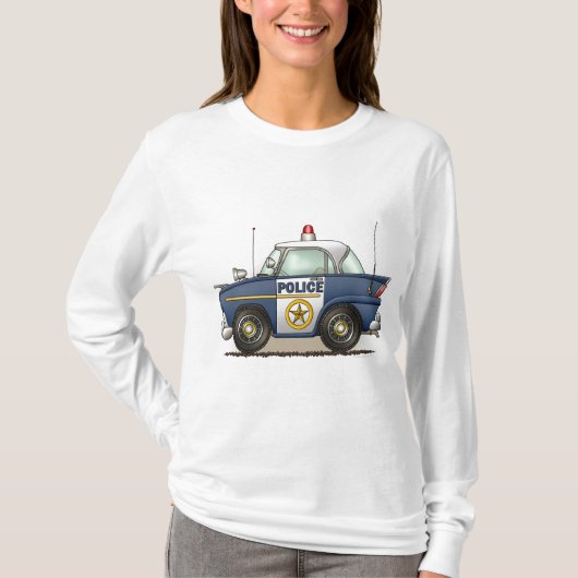 Polizei-Auto-Polizei Crusier T-Shirt (Vorderseite)