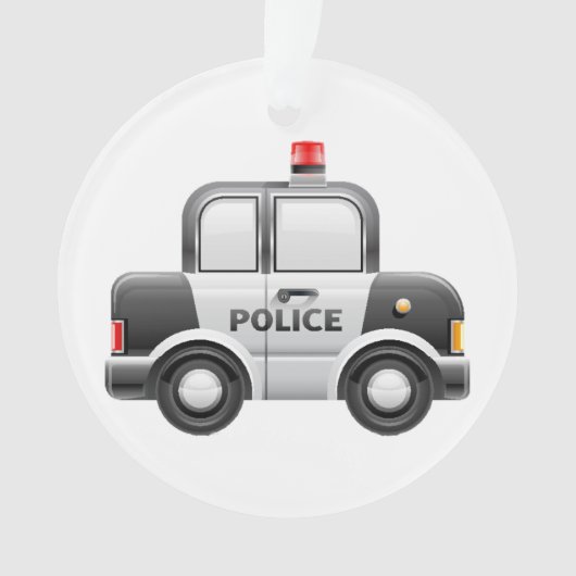 Polizei Auto Schmuck Ornament (Vorderseite)