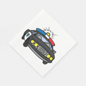 Polizei Auto Servietten (Ecke)