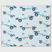 Polizei-Automuster lustige Party Packpapier (Flach)