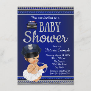 Polizei-Baby-Shower-Einladungen Mädchen Einladung