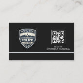 Polizei-Beamter Law Enforcement QR-Code-Logo Visitenkarte (Rückseite)