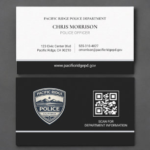 Polizei-Beamter Law Enforcement QR-Code-Logo Visitenkarte