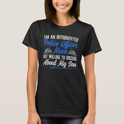 Polizei-Beamter Polizist Mutter T-Shirt (Vorderseite)