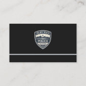 Polizei Beamter Strafverfolgung Logo Visitenkarte (Rückseite)